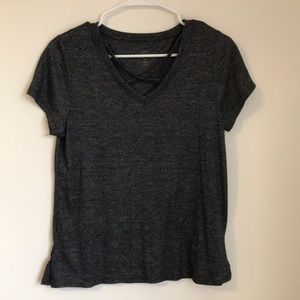 Grey cross front top